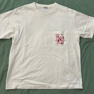 Bode Hoops Embroidered Pocket Tee Size M